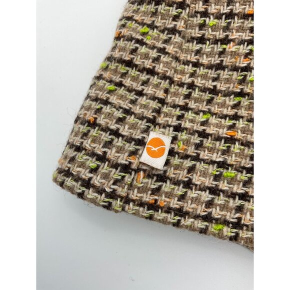 Hollister LS Wool Blend VTG Houndstooth Cropped Blazer Lined Yellow Interior Med - Picture 9 of 10